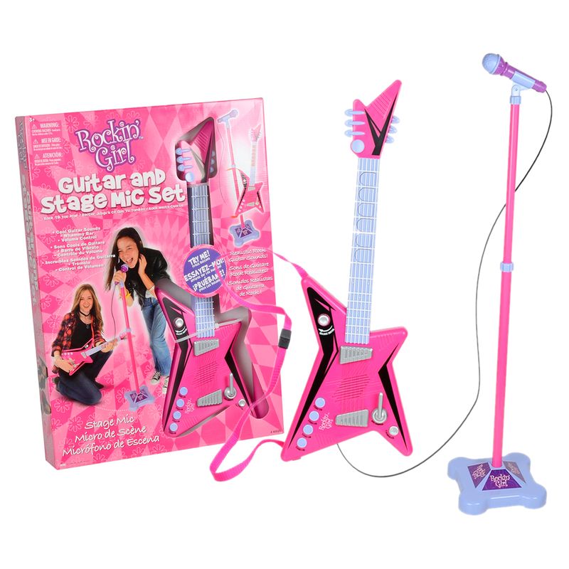 GENERICO - Guitarra Gafas Guitar & Mic Set 6919 Niñas Rock Star Misical