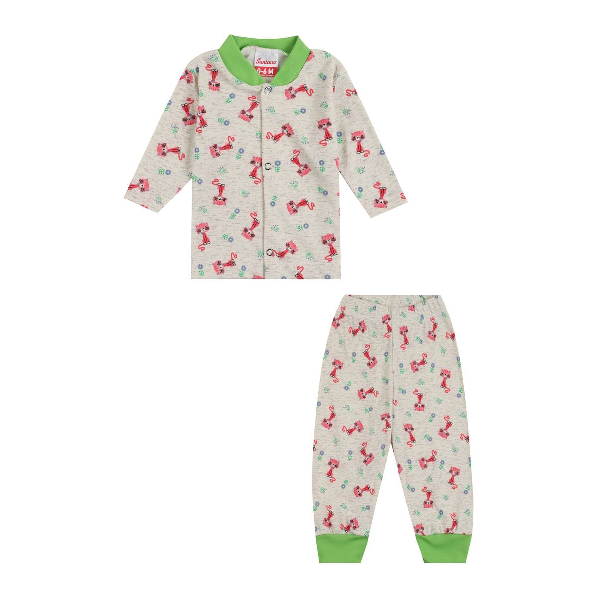 SANTANA - Pijama Bebé Niña Coral