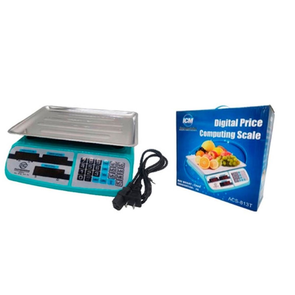 ICM - Bascula Electrónica Balanza Digital Pesa 40 Kg ICM