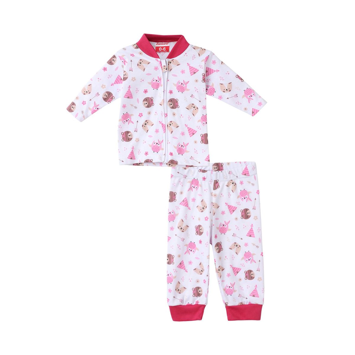 SANTANA - Pijama Bebé Niña Rosa Frances