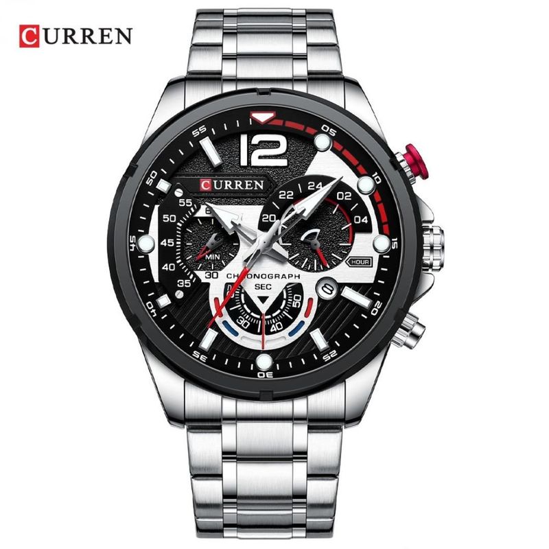 CURREN - Reloj Curren 8395 Elegante Para Caballero Tablero Negro