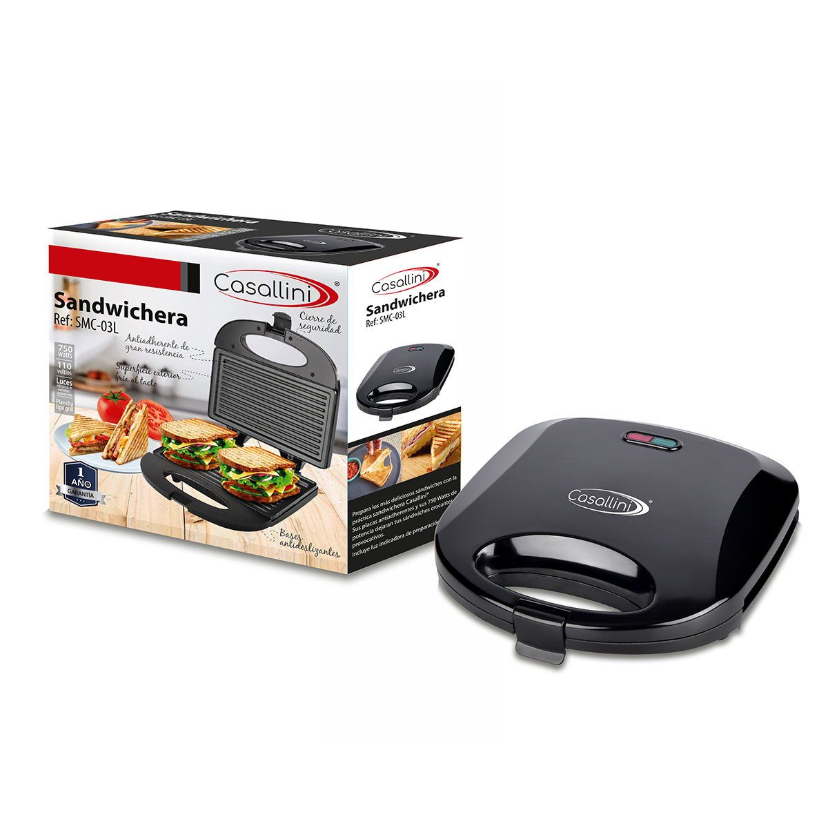 CASALLINI - Sanduchera Grill Asador Casallini