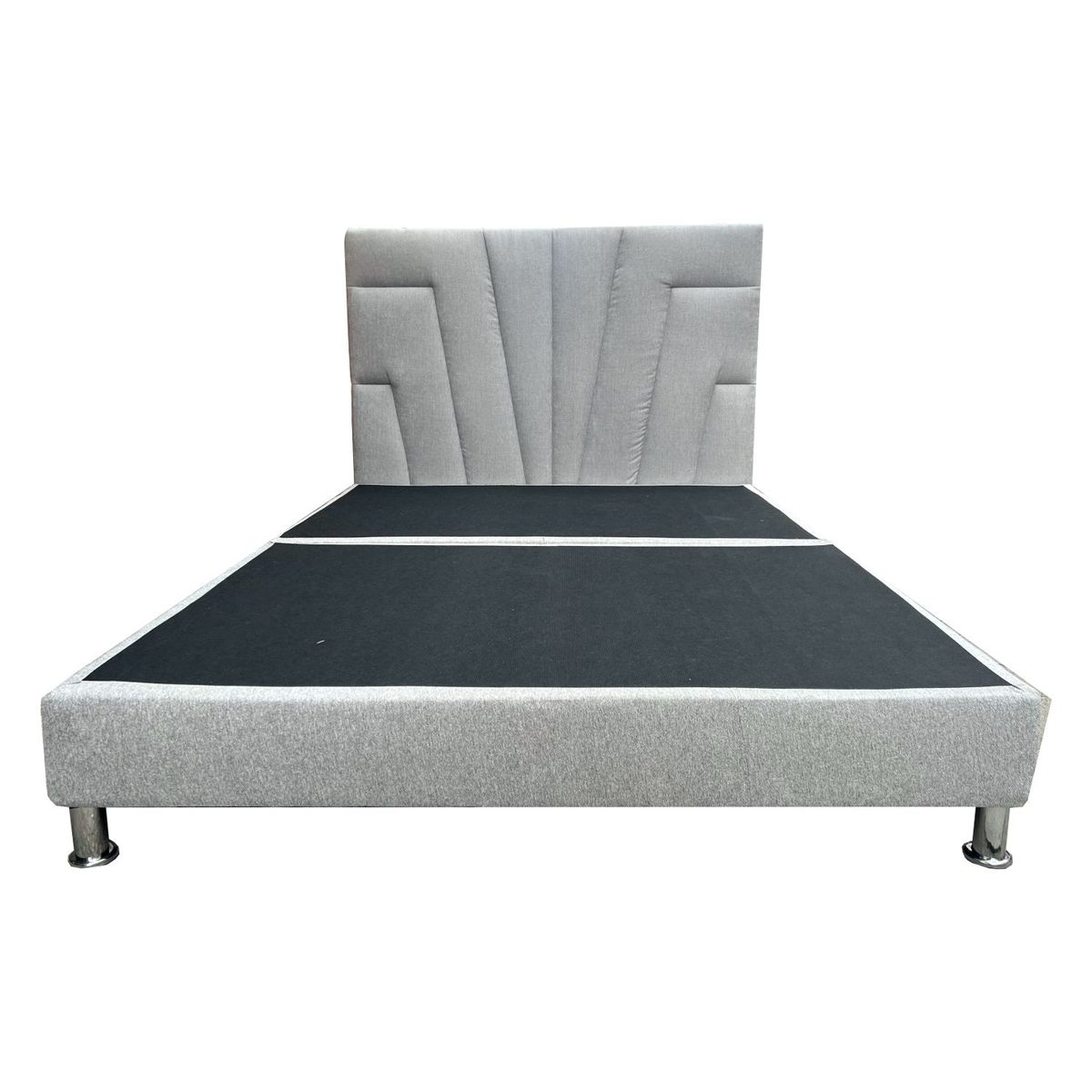 DORMIPUFF - Base Cama mas Cabecero Queen 160cm Gris Diseño Dormipuff Sas