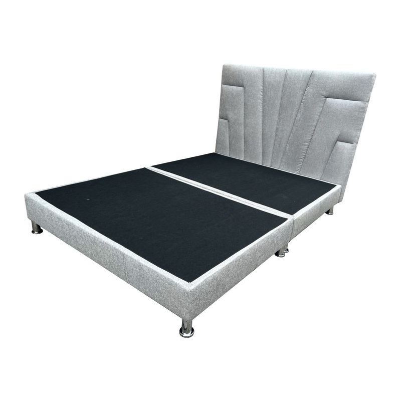 DORMIPUFF - Base Cama mas Cabecero SemeDoble 120cm Gris Diseño Dormipuff Sas.