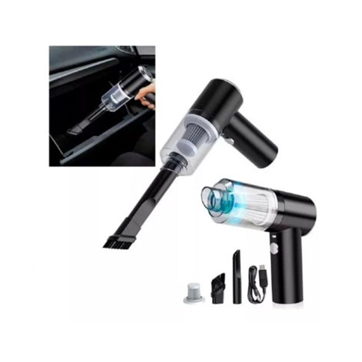 GENERICO - Mini Aspiradora Inalambrica De Mano Carro y Hogar