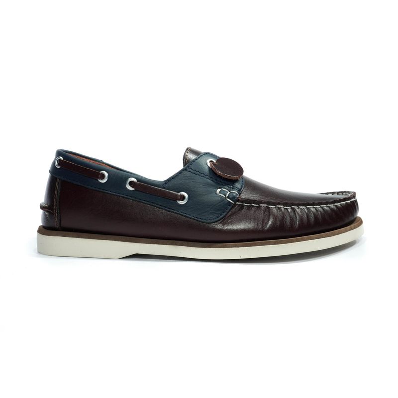 HERREROS - Zapato Hombre Mocasín -Herreros- Apache Coñac  Azul
