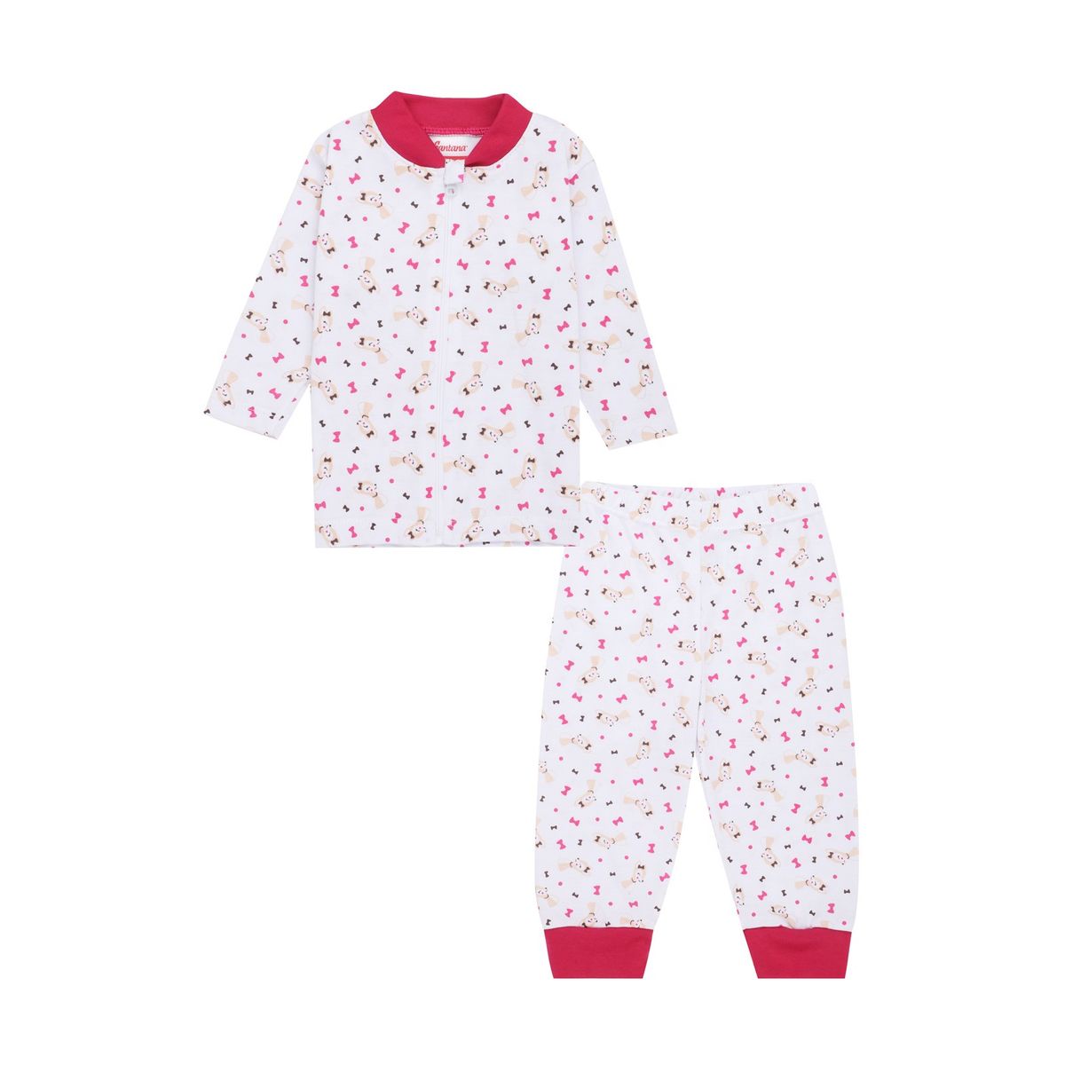 SANTANA - Pijama Bebé Niña Ocre Oscuro