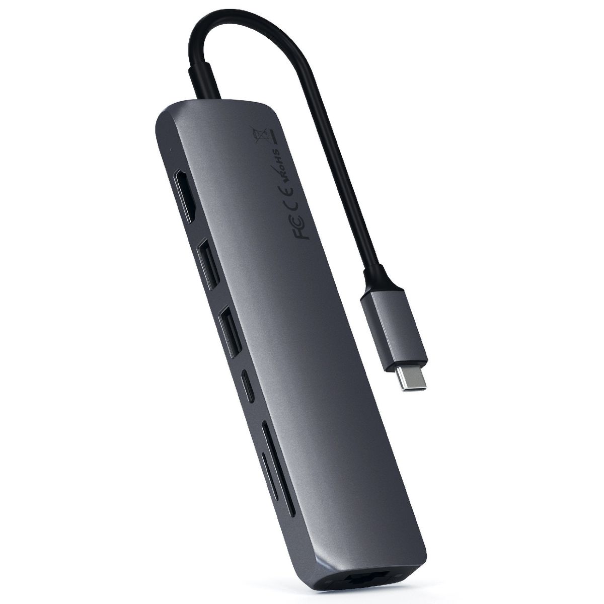 SATECHI - Satechi Adaptador USB-C Slim Multipuerto con Ethernet