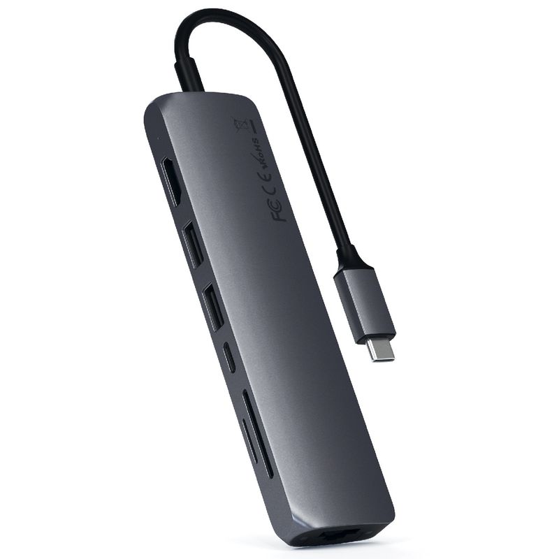  - Satechi Adaptador USB-C Slim Multipuerto con Ethernet