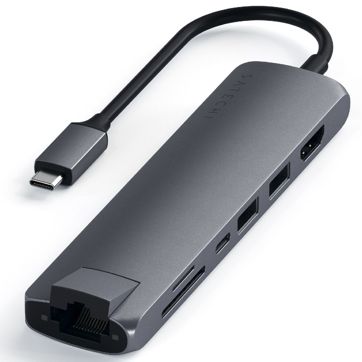 SATECHI - Satechi Adaptador USB-C Slim Multipuerto con Ethernet