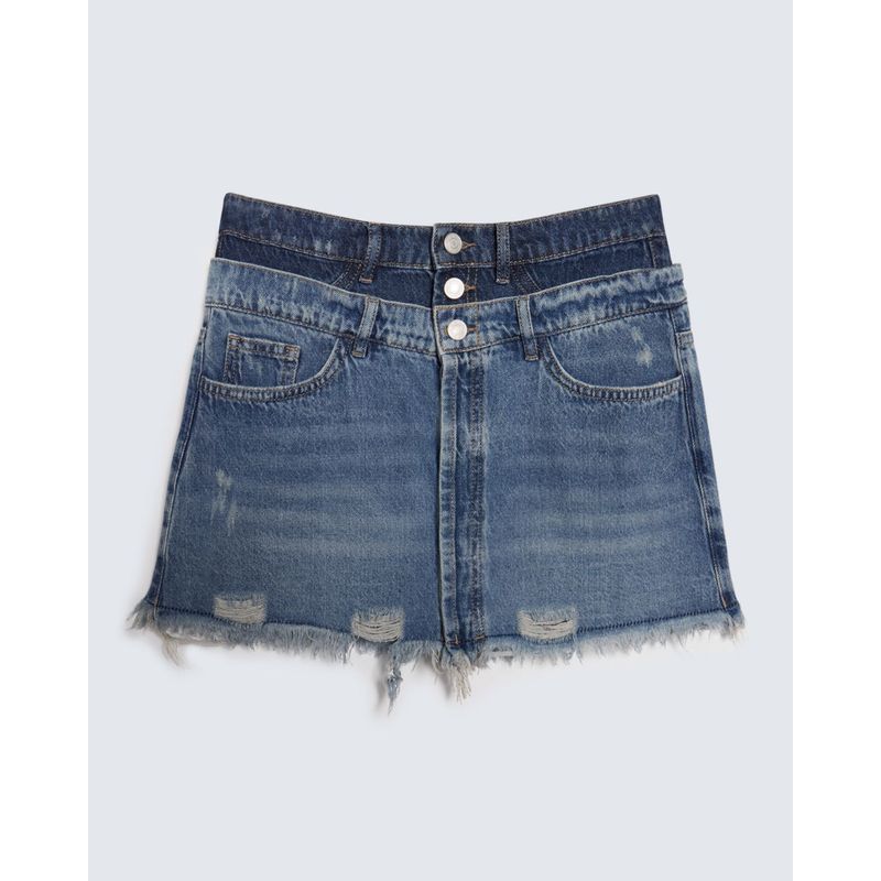 SEVEN SEVEN - Falda Para Mujer Corto Color Azul  Marca Seven Seven #28140869