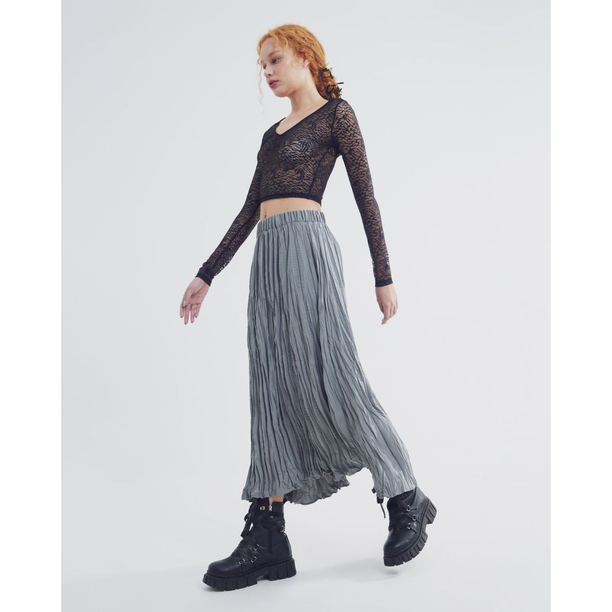 SEVEN SEVEN - Falda Para Mujer Largo Color Gris  Marca Seven Seven #28140876