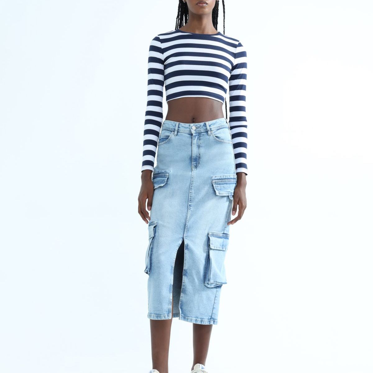 SEVEN SEVEN - Falda Para Mujer Largo Color Azul  Marca Seven Seven #28140873