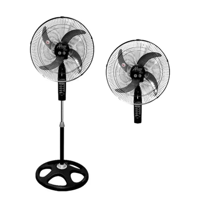 ALTEZZA - Ventilador Altezza Pro Motor Balineras 2-1 Malla Metalica Negro