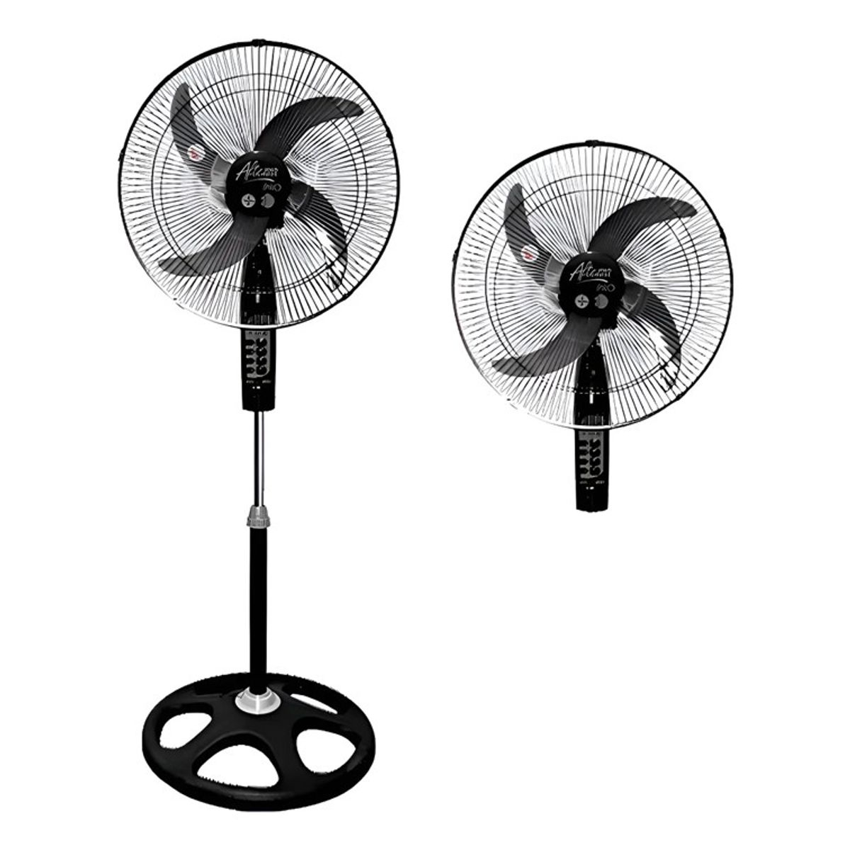 ALTEZZA - Ventilador Altezza Pro Motor a Balineras 2-1 Malla Metalica Negro