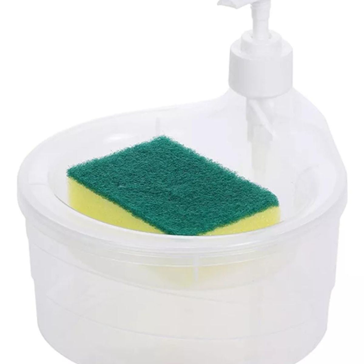 GENERICO - Dispensador de jabón para cocina de 900ml con esponja