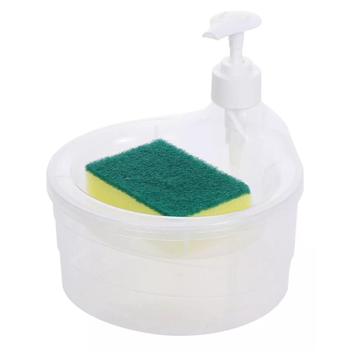 GENERICO - Dispensador de jabón para cocina de 900ml con esponja