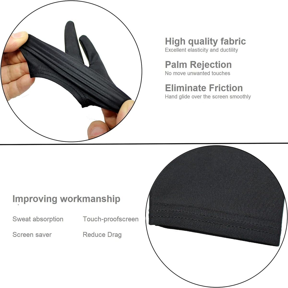 GENERAL - Guante de Artista dos dedos Dibujo Pintura Caligrafia