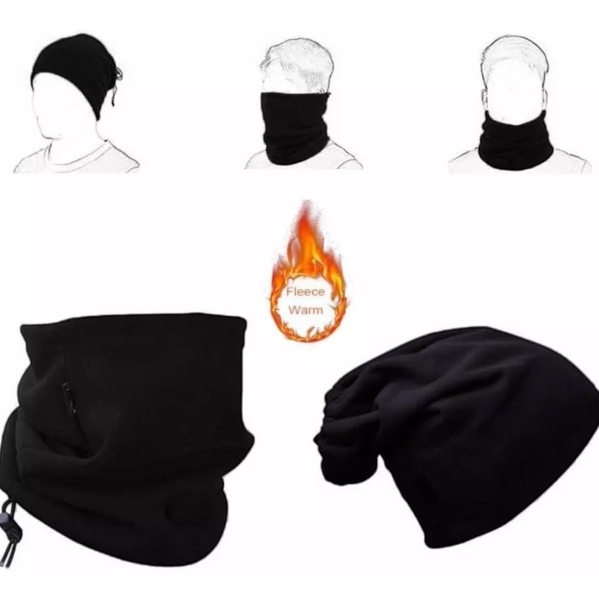 FRIOLENTA - Bandana cuello o gorro termico fleece ropa termica invierno