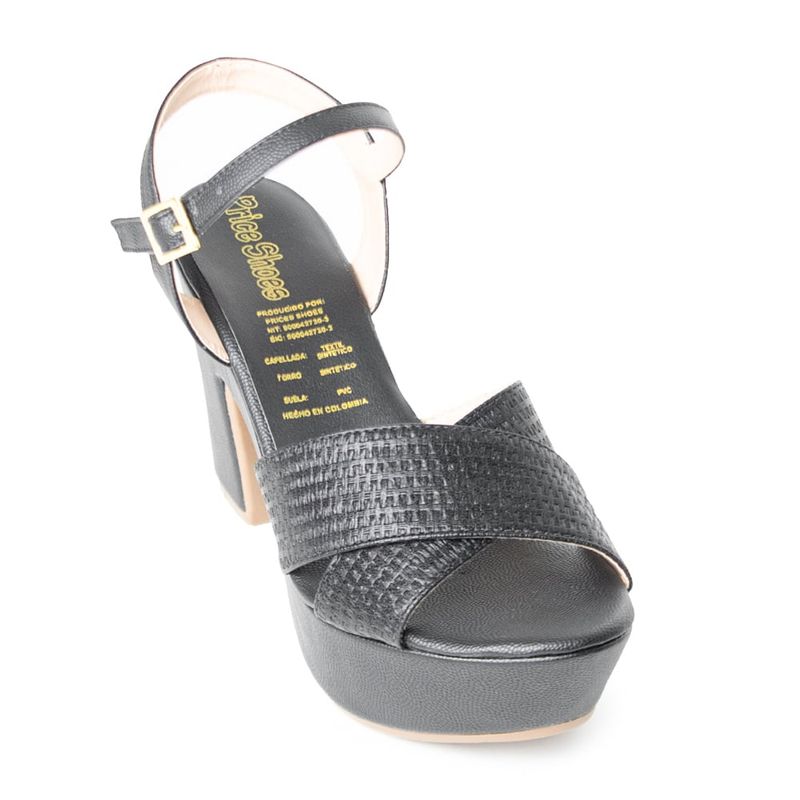 PRICE SHOES - Price Shoes tacon cubano Para Dama 462JC004NEGRO