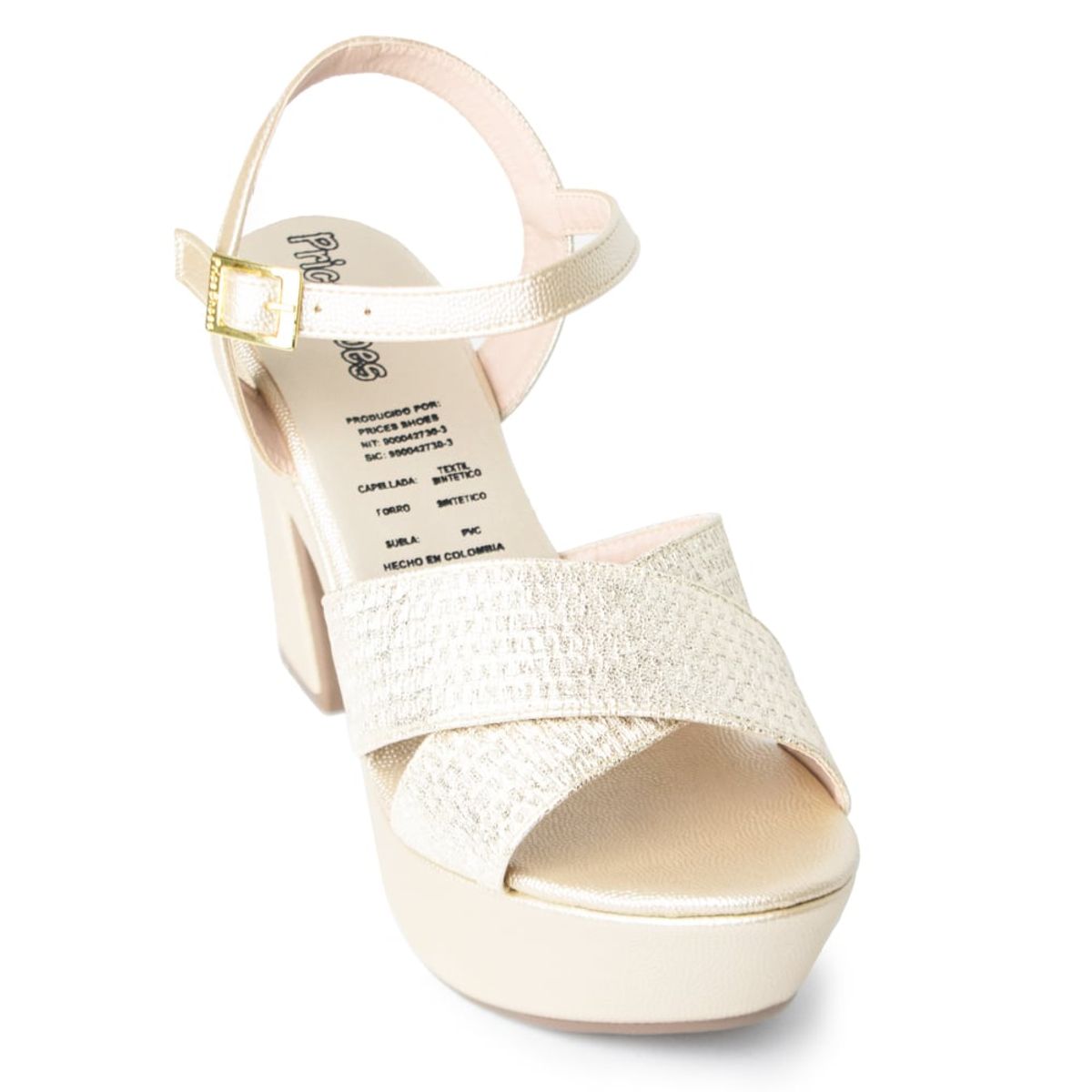 PRICE SHOES - Price Shoes tacon cubano Para Dama 462JC004CHAMPANA