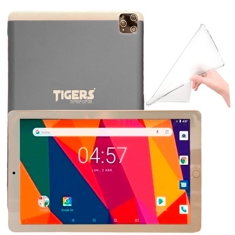 GENERICO - Tablet Con Funda 10 Android 64gb + 4gb Ram Y Doble Sim
