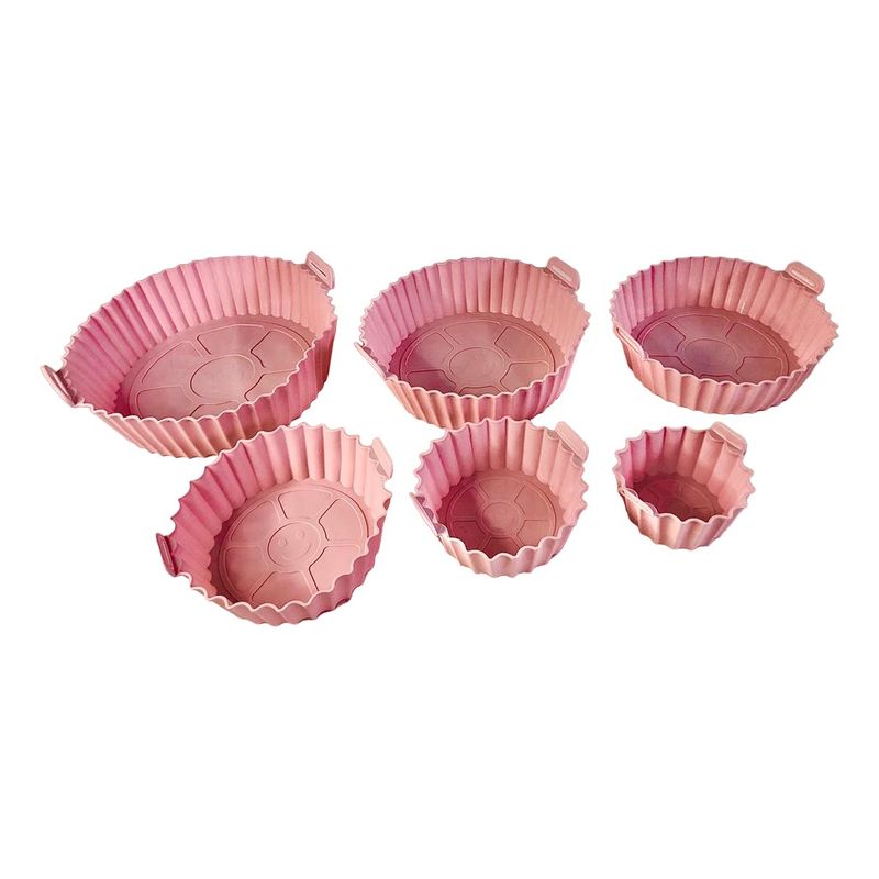 GENERICO - Canastillas Silicona X6u Cesta Air Fryer Reutilizables Molde