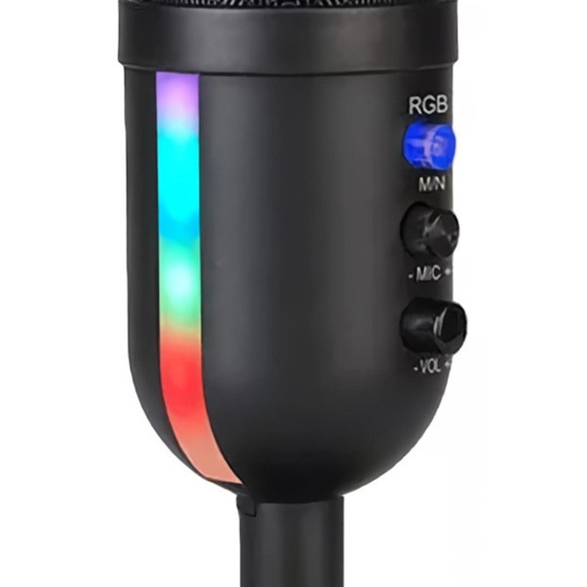 GENERICO - Micrófono Pc Luces Rgb Transmisión Videojuegos Usb Aux 35mm
