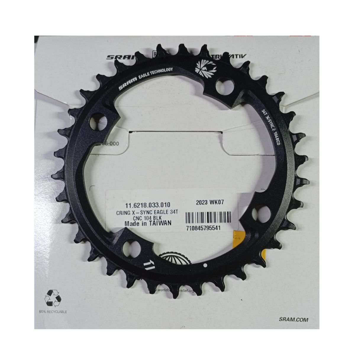 SRAM - Plato Coronilla Sram X-Sync 34T 104 BLK