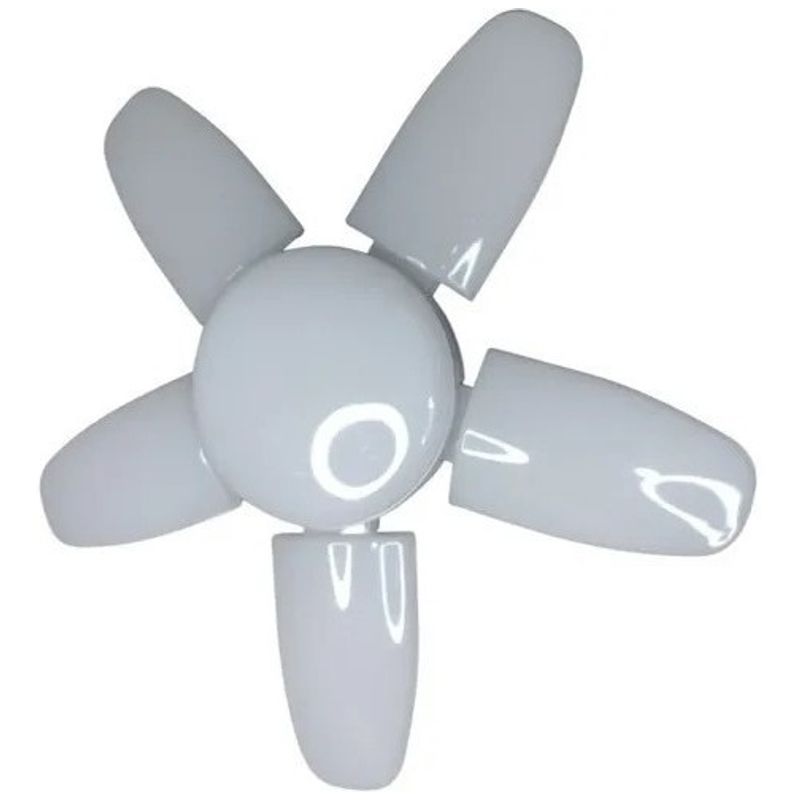 KARLUZ - Lampara Led Potencia 52w Bombillo 5 Aspas Desplegables Rosca