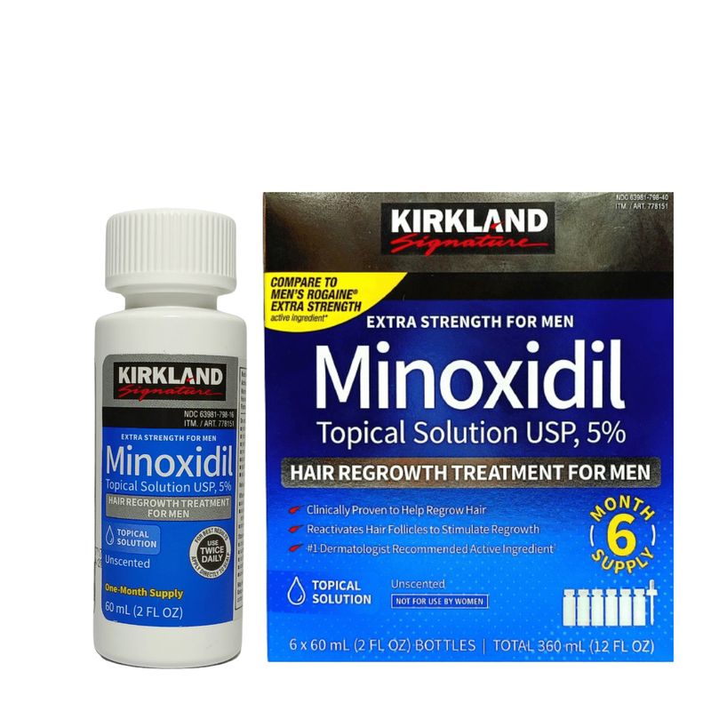 SIGNATURE - Minoxidil Kirkland 5% Hombre x1  Fortalecimiento Capilar