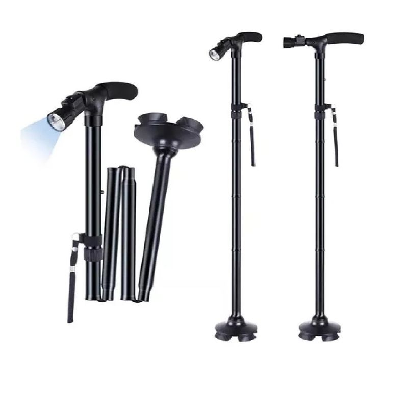 GENERICO - Bastón Manijas Plegable Luz Led Para Caminar Get Up  Go