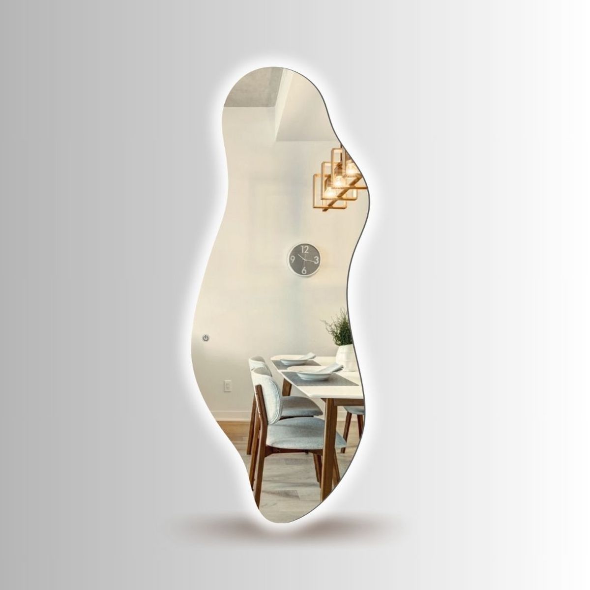 ALIK DISEÑO - Espejo Irregular Cuerpo Entero Con Luz Led Blanca Táctil 60x150 Cm