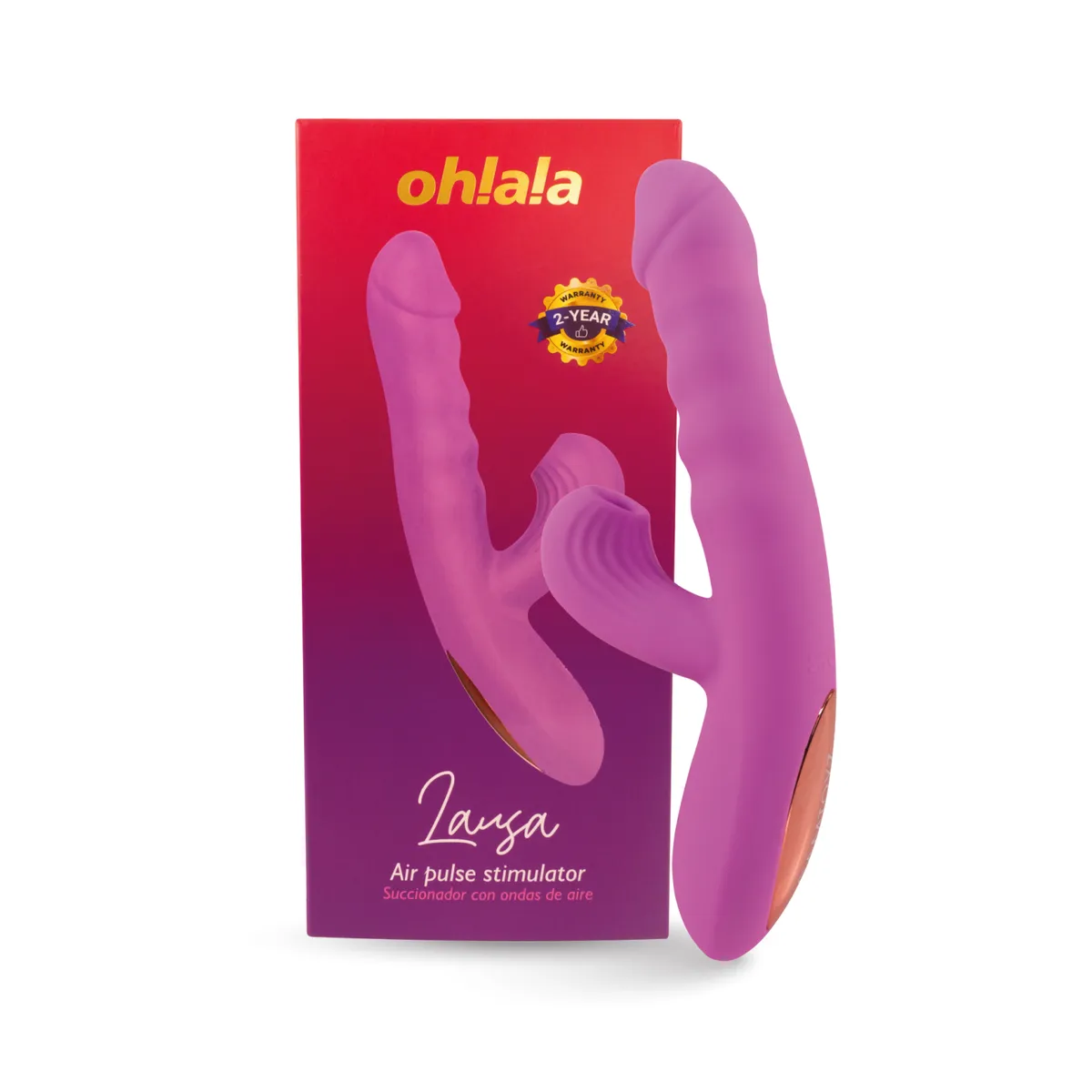 GENERICO - Vibrador Succionador Lausa Ohlala – Doble Estimulación Punto G + Clítoris, 10 Modos