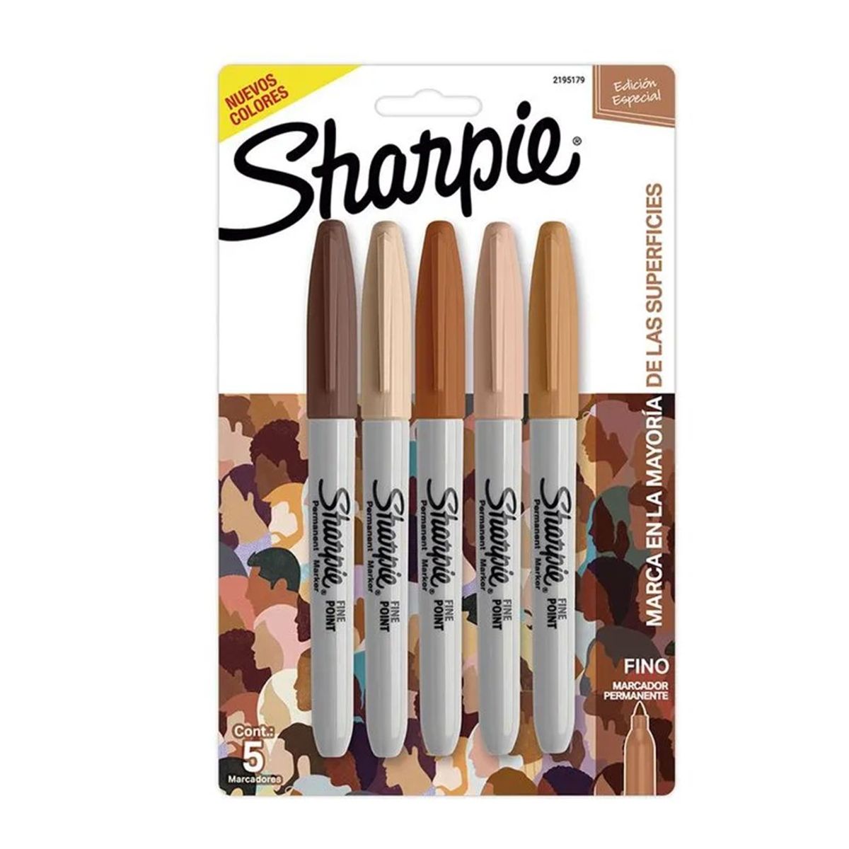 SHARPIE - Marcadores Punta Fina Sharpie Fine Retratos x5 ed Especial