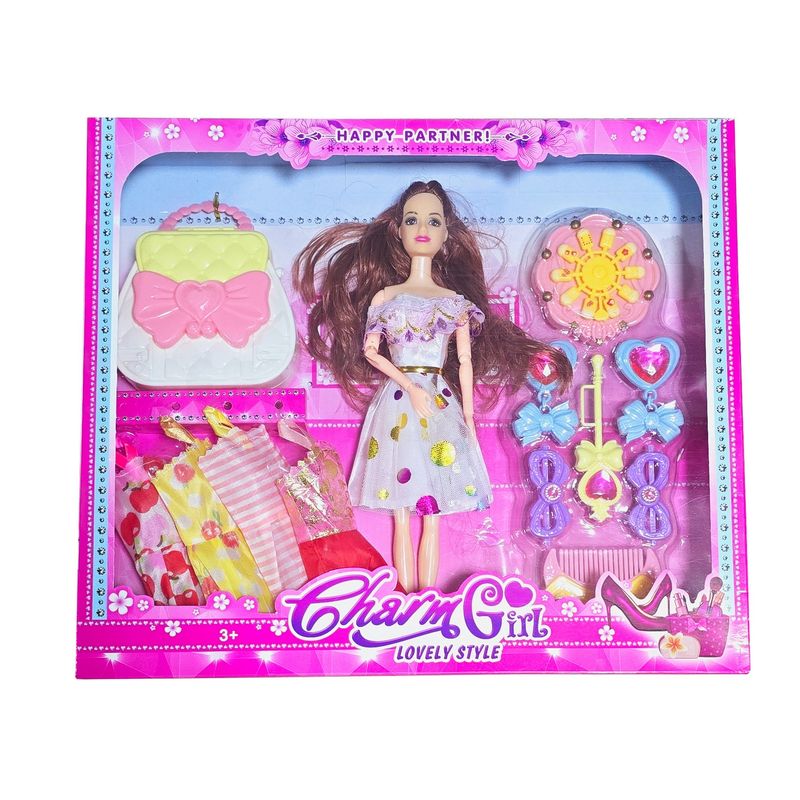 DAYOSHOP - Muñeca Princesa Vestidos Accesorios Joyas Moda Juguete Niña