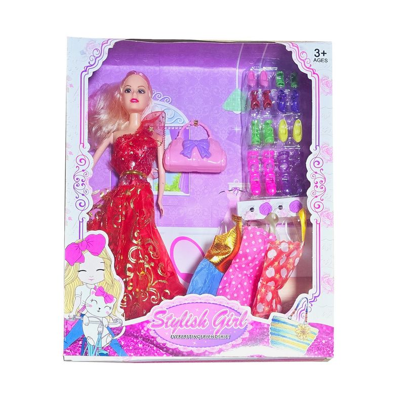 Muñeca Vestidos Accesorios Bolso Zapatos Juguete Niñas DAYOSHOP