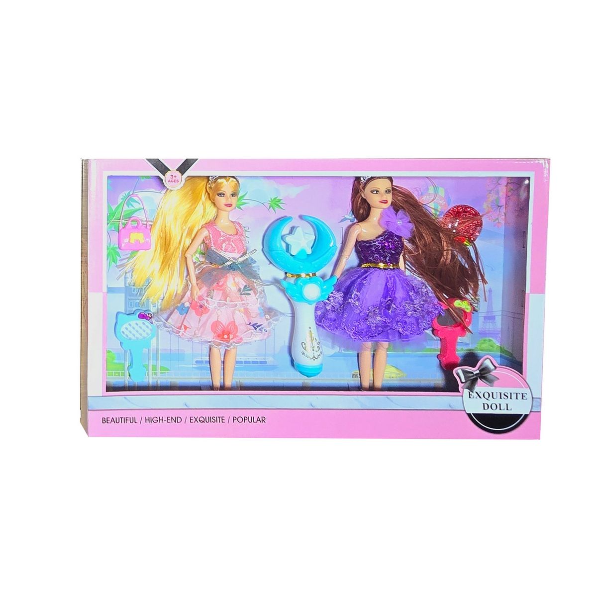 DAYOSHOP - Muñecas Duo Vestidos Accesorio Hello Kitty Juguete Niña