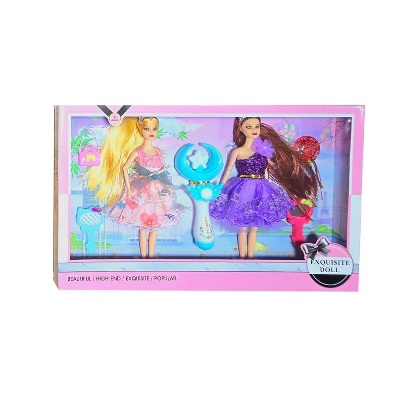 DAYOSHOP - Muñecas Duo Vestidos Accesorio Hello Kitty Juguete Niña
