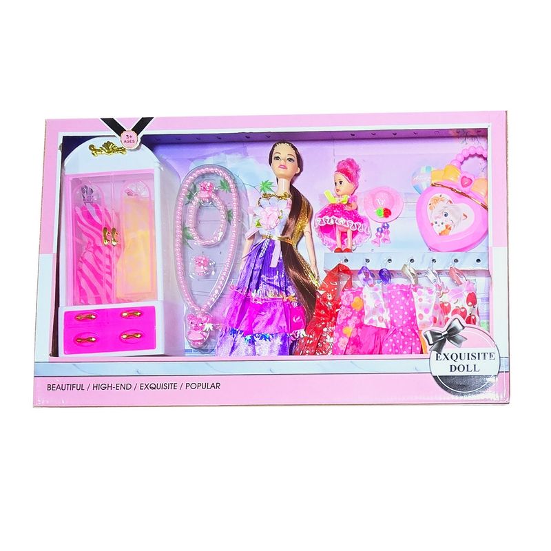 DAYOSHOP - Muñeca Vestidos Collar Accesorios Armario Juguete Niña
