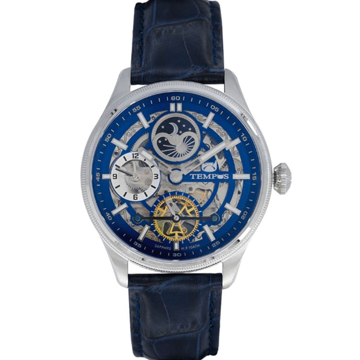 TEMPUS - Reloj Automatico Para Hombre Marca TEMPUS Color plata Negro 1037G-01