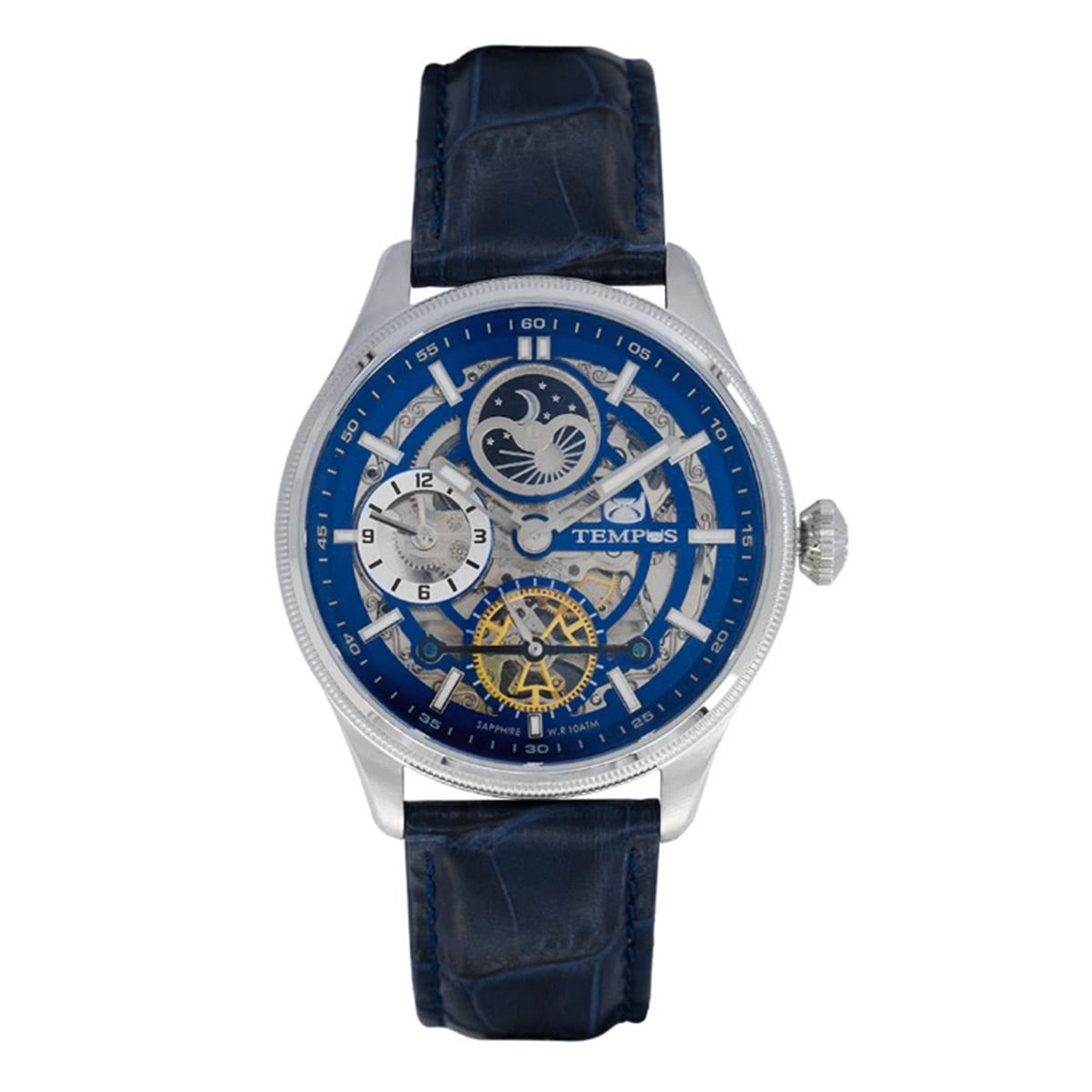 TEMPUS - Reloj Automatico Para Hombre Marca TEMPUS Color plata Negro 1037G-01