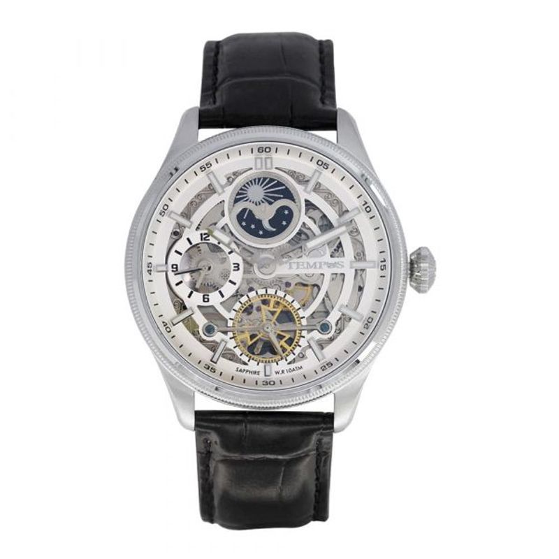 TEMPUS - Reloj Automatico Para Hombre Marca TEMPUS Color plata Negro 1037G-01