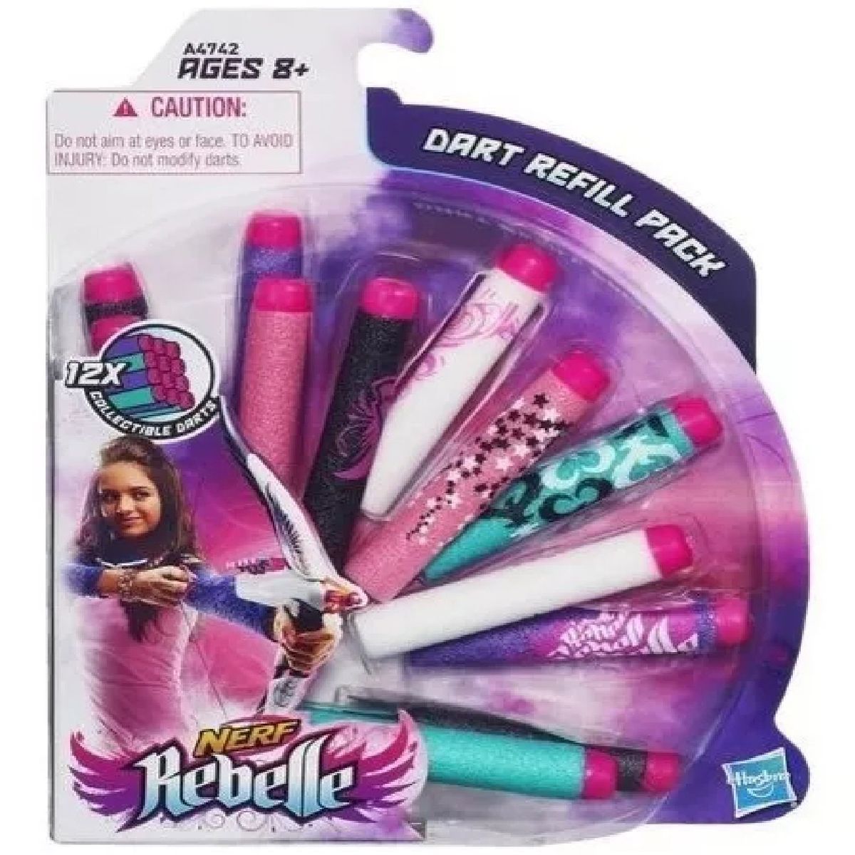 NERF NIÑAS - Dardos Nerf Rebelle Dart Refill Pack X 12