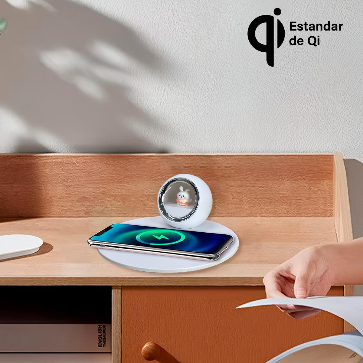 COMPRALOENCASA COM - Cargador Inalámbrico Base De Carga Luz LED Touch K22