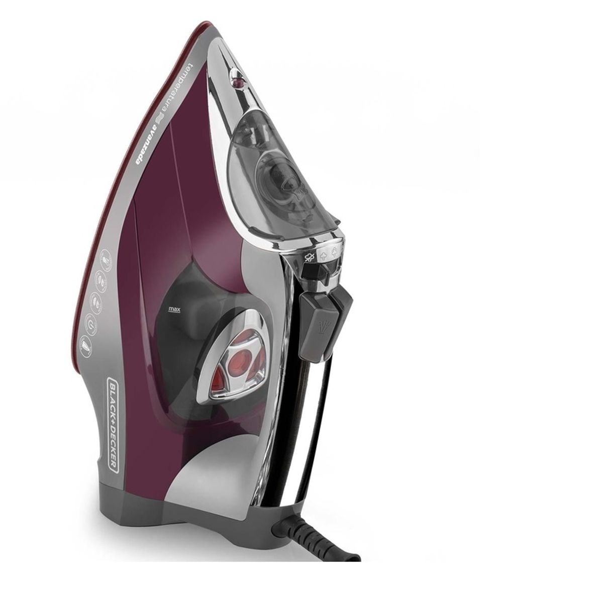 BLACK+DECKER - Plancha de Ropa BLACK+DECKER Temperatura avanzada D3501 Vinotinto