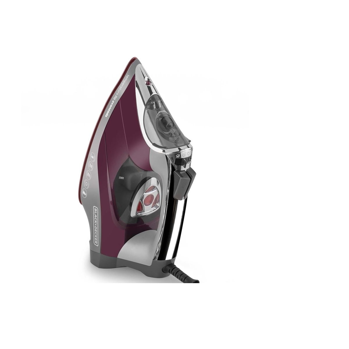 BLACK+DECKER - Plancha de Ropa BLACK+DECKER Temperatura avanzada D3501 Vinotinto