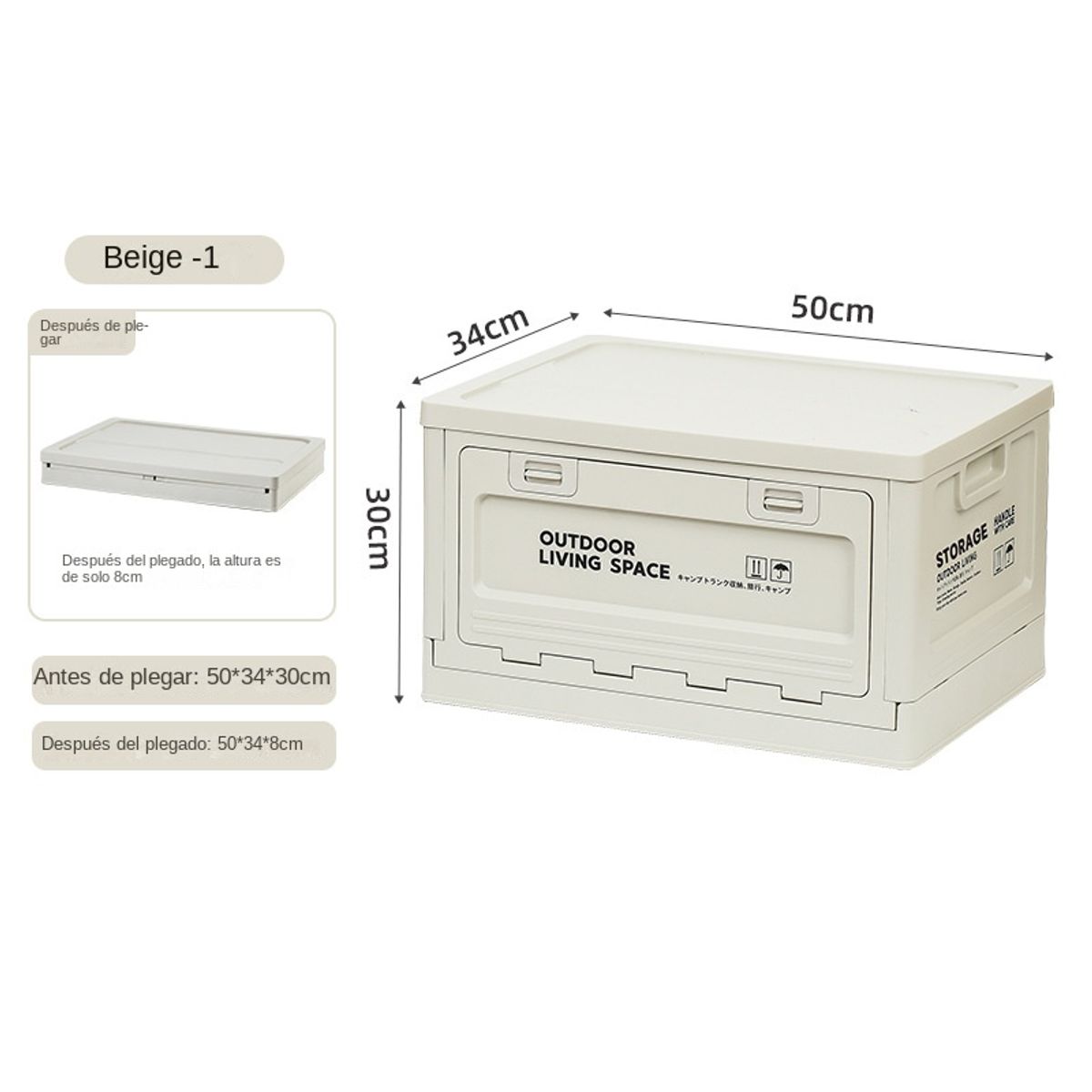 GENERICO - Cajonero Organizador Plegable Gavetas 50l