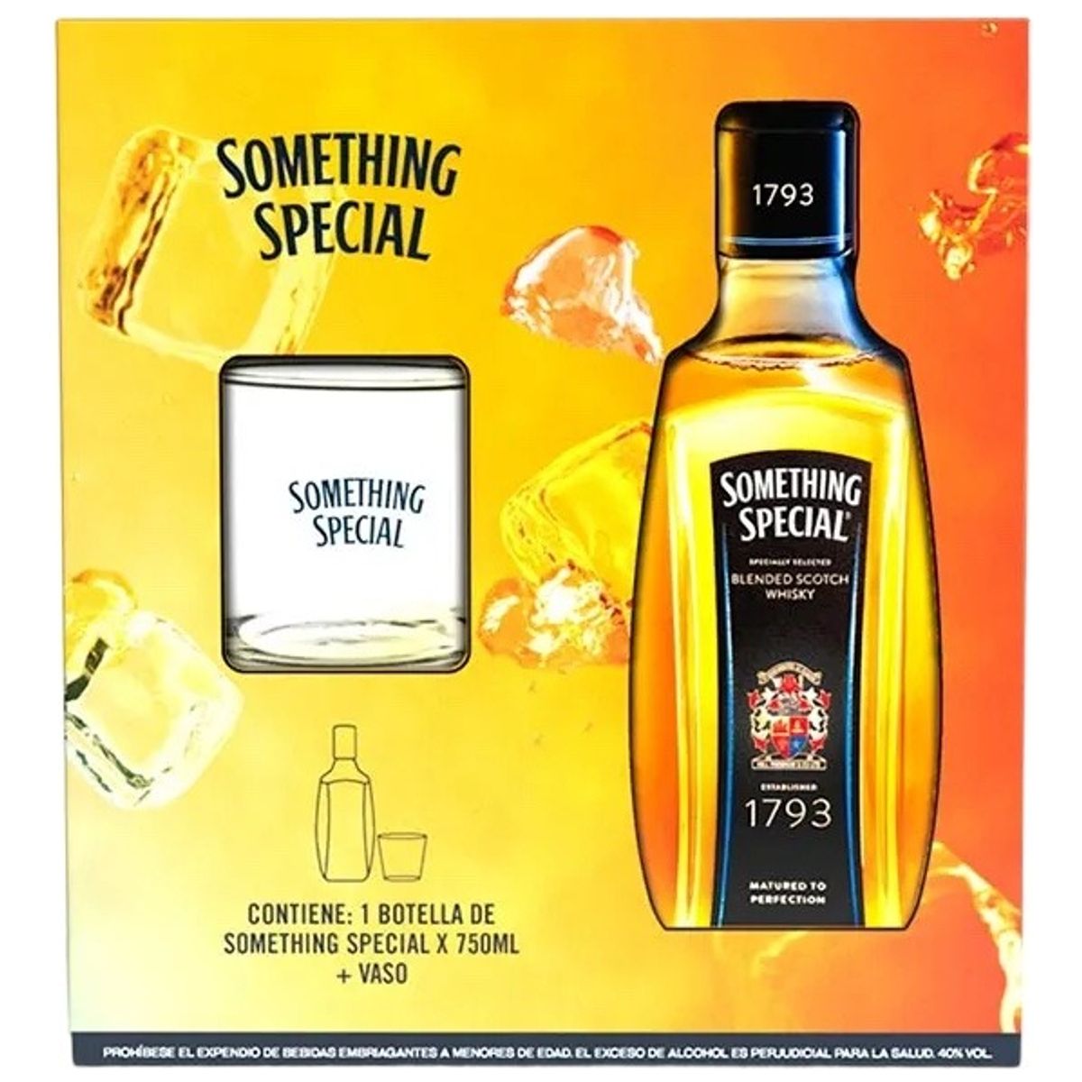 NACIONAL - Estuche De Whisky Something Special 750 mL + vaso