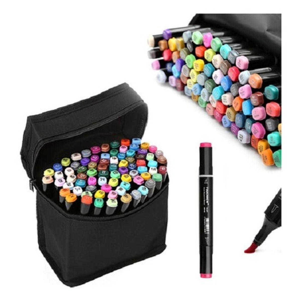 GENERICO - Kit Marcadores Doble Punta X 36 Piezas Escritorio